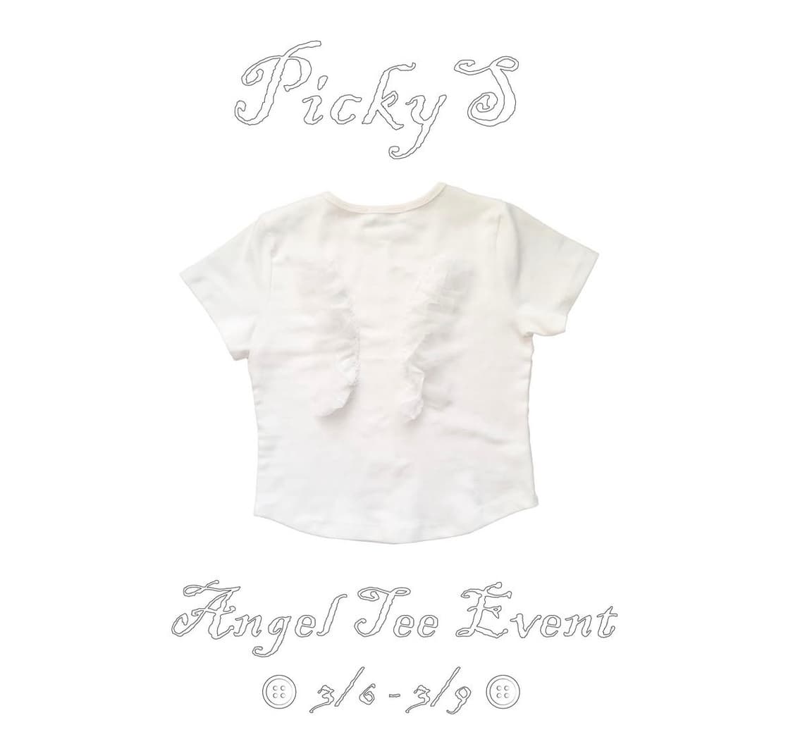 Picky s 엔젤 티  화이트 상품이미지1