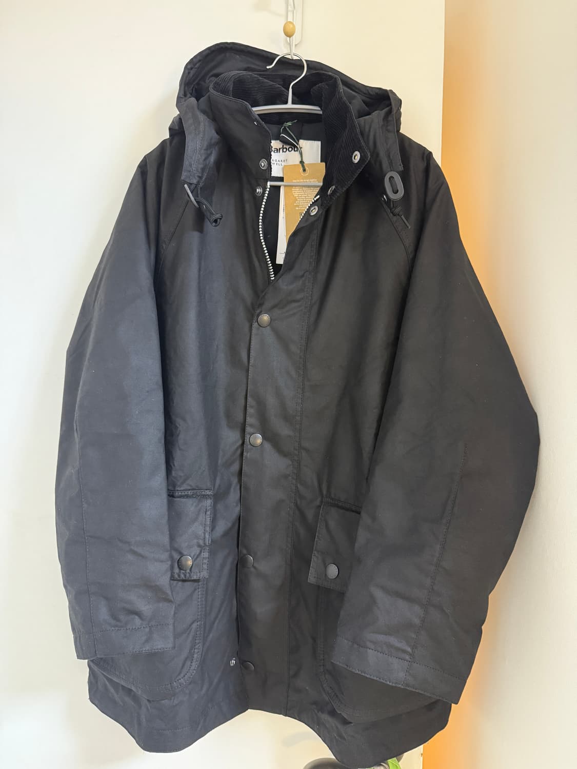 바버 x 마가렛호웰 스탠드 칼라 왁스 자켓(블랙 / xs) 상품이미지1