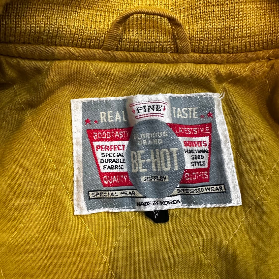 재패니즈 빈티지 옐로우 스펠아웃  봄버 자켓L 상품이미지3