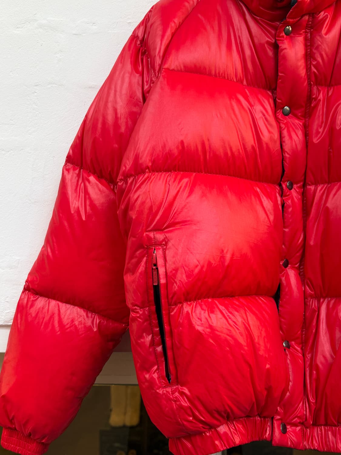 Tianshan 나일론 덕다운 패딩 레드 M 상품이미지3