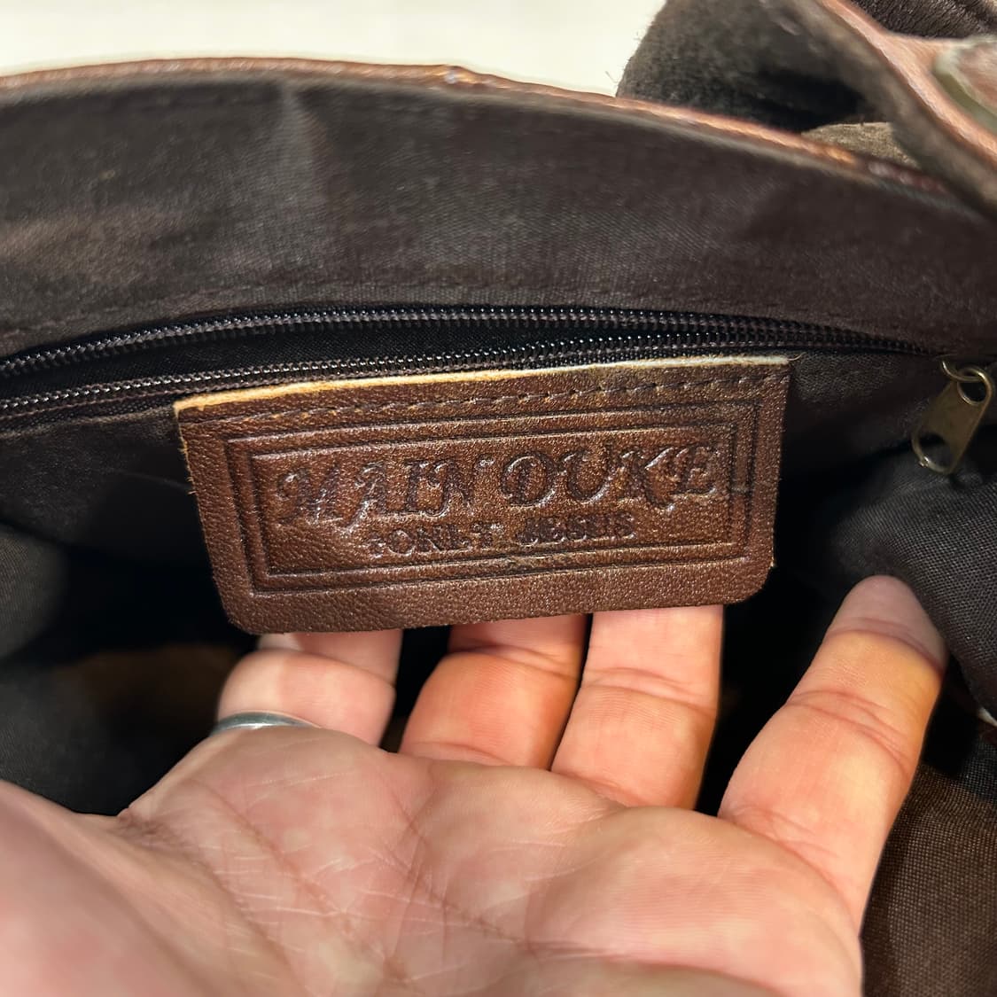 빈티지 레더 가죽 크로스백 브라운 상품이미지7