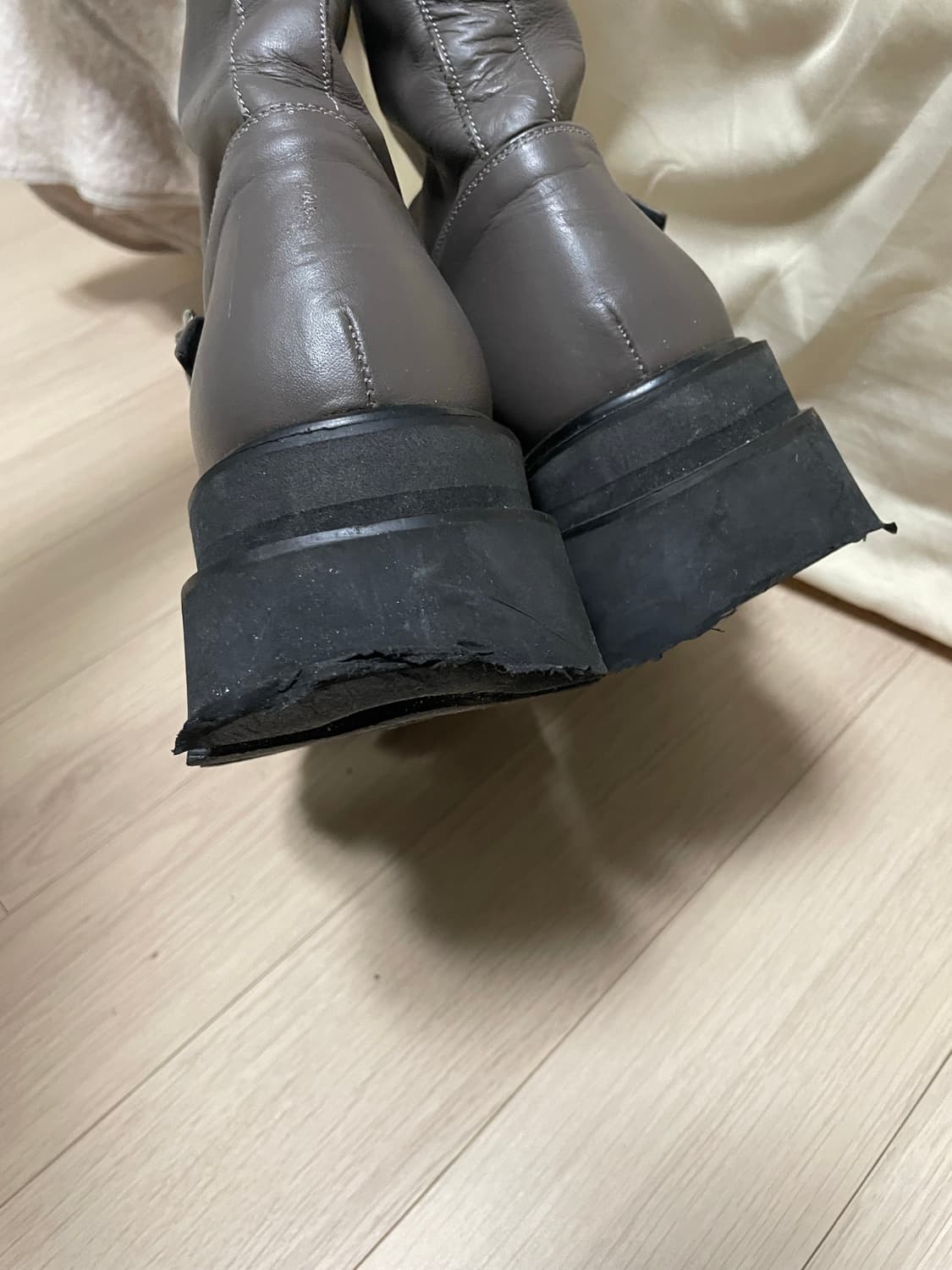 러프넥 544 밀라 엔지니어 부츠 브라운 235 상품이미지10