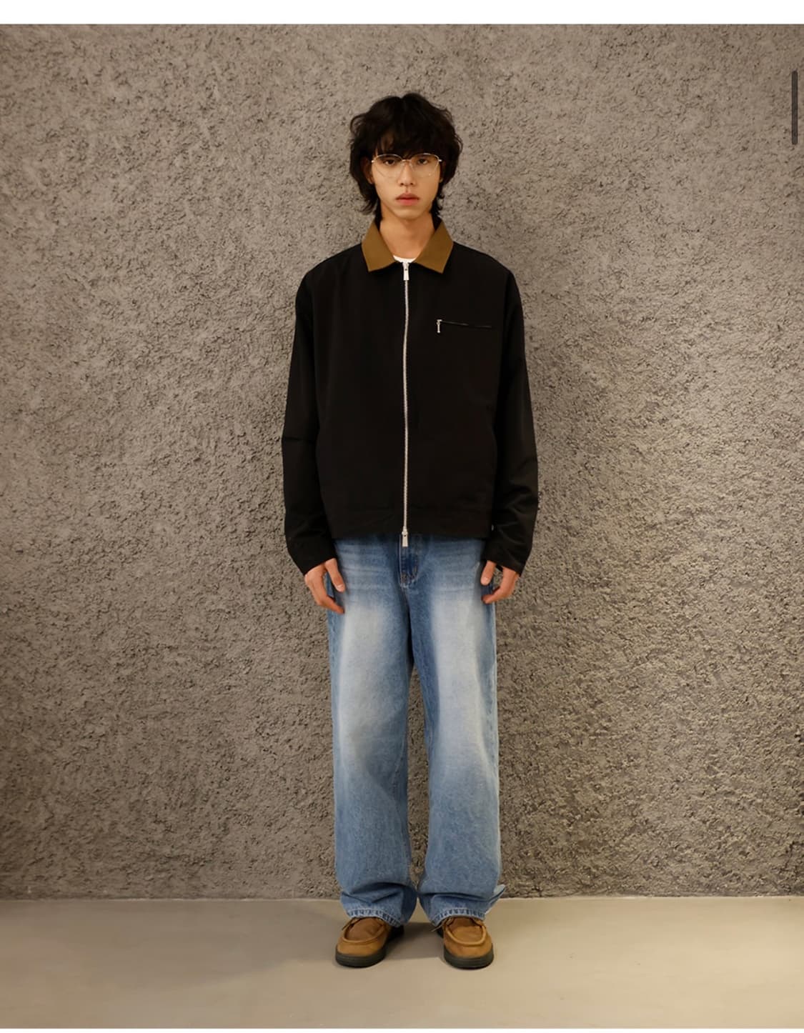 (새상품)(L)시그니처 프론트 워싱 세미와이드핏 데님[라이트인디고] 상품이미지4