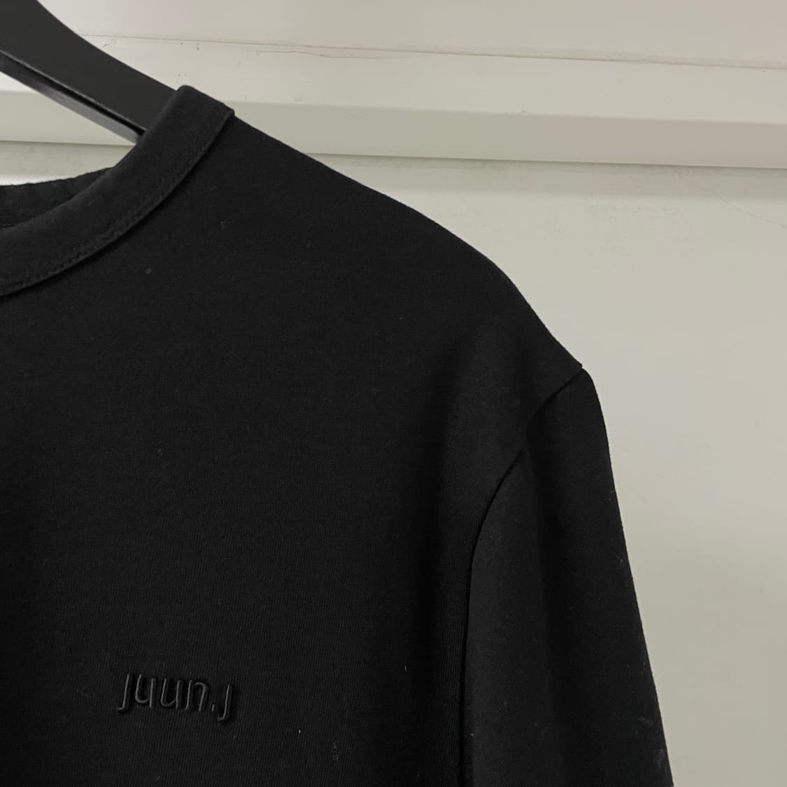 준지 사이드 지퍼 반팔 티셔츠 블랙 M 상품이미지4