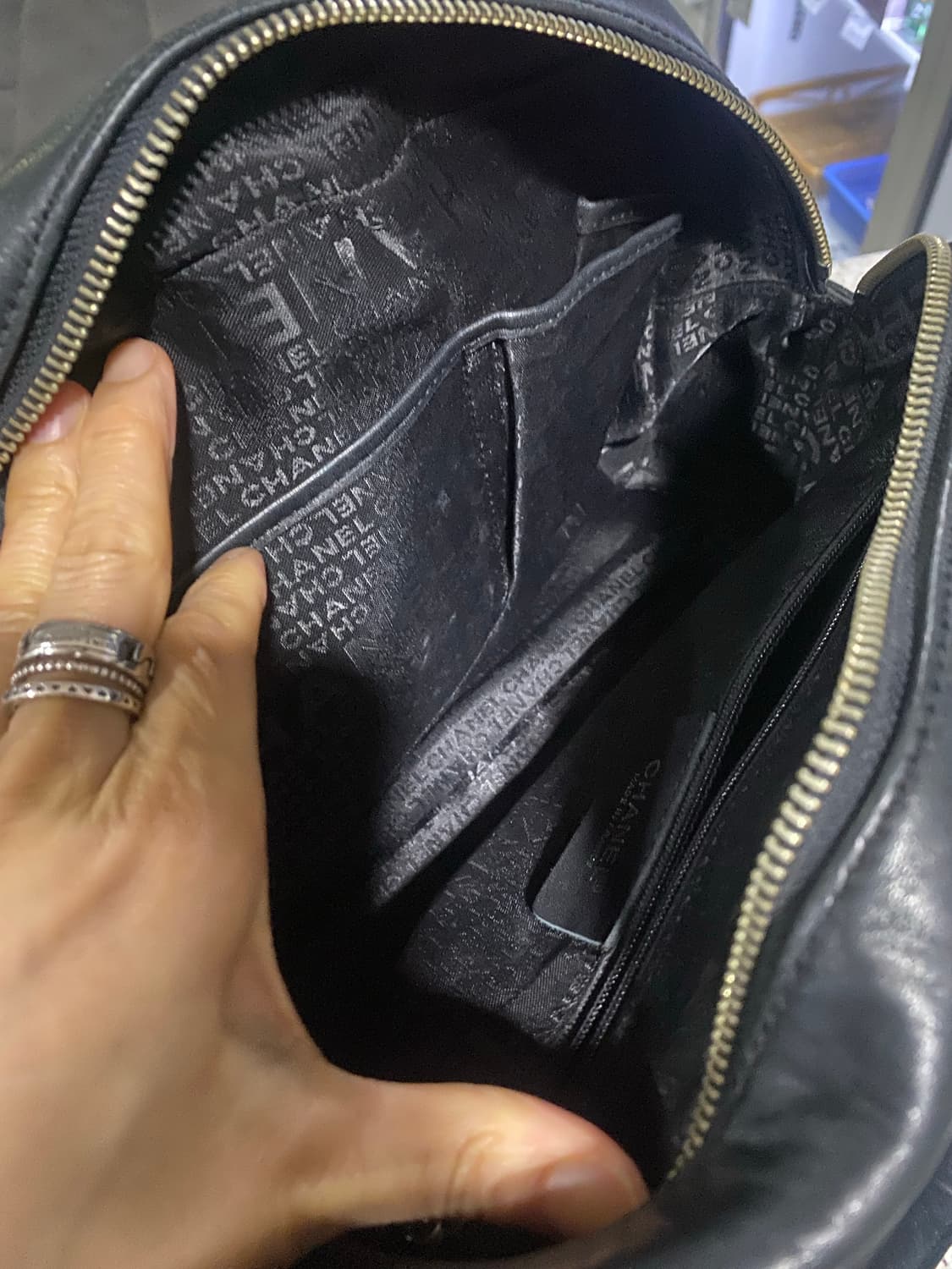 퀼팅 리얼가죽 토트백 블랙 상품이미지9