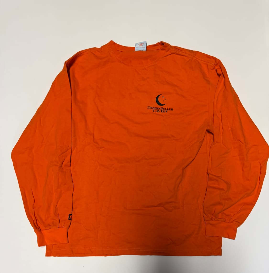 카비시 뒷 프린팅 오렌지 롱슬리브 긴팔 티셔츠 L 상품이미지2