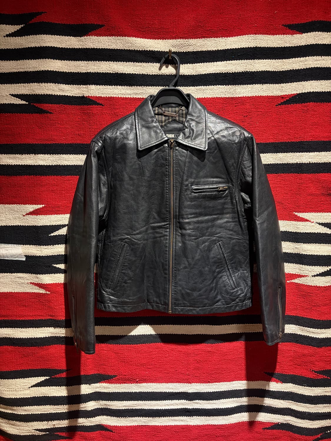 Real sheep leather work jacket /가죽 워크 자켓 상품이미지1