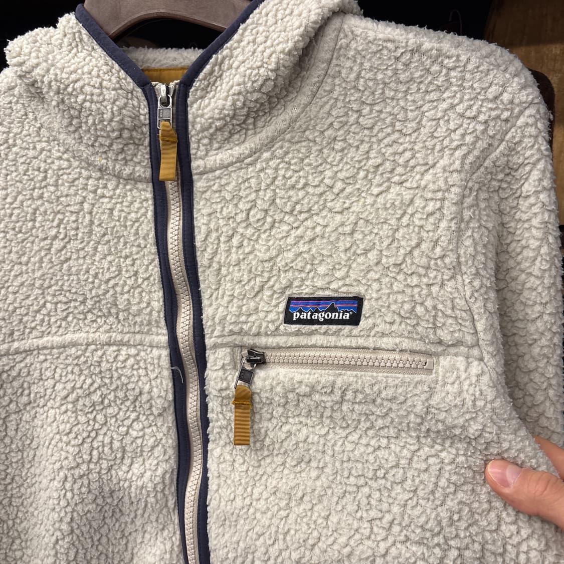 파타고니아 레트로파일 플리스 후드 집업자켓 아이보리 N882 상품이미지6