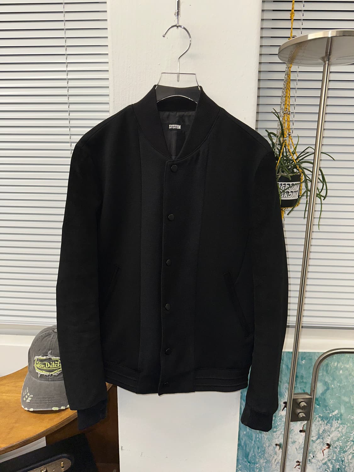 시스템 가죽 울 블루종 95 상품이미지1