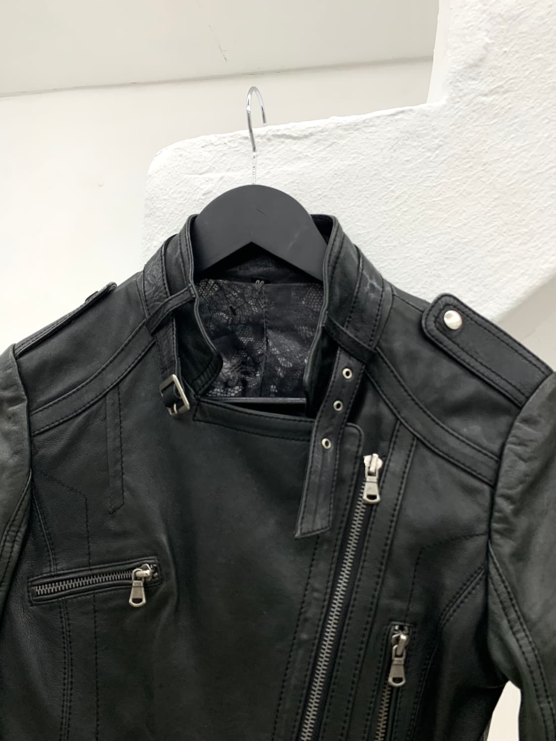 Buckle detail lambskin leather jacket   상품이미지8