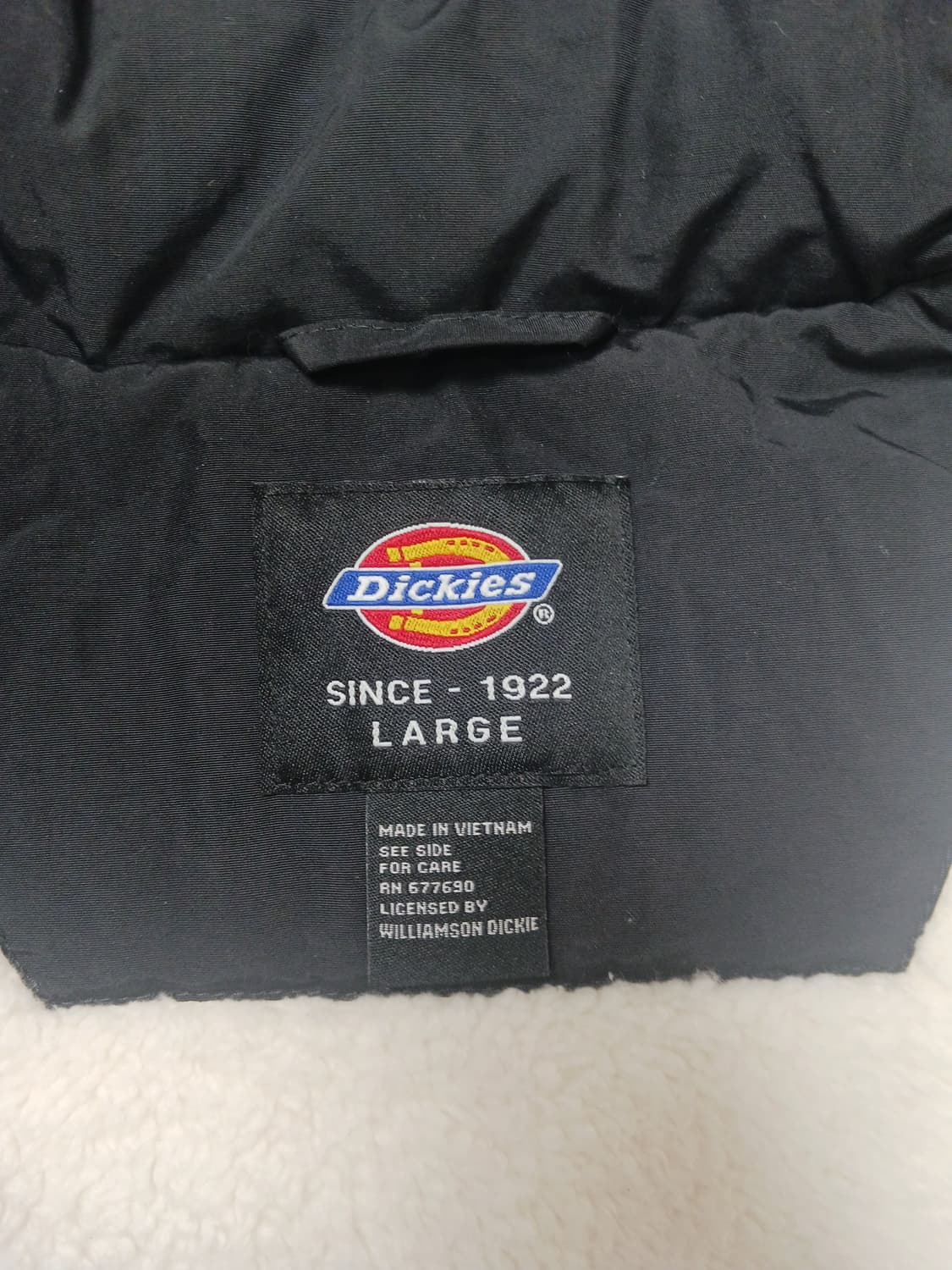 [L] 디키즈 플리스안감 패딩 베스트 블랙 조끼 상품이미지7