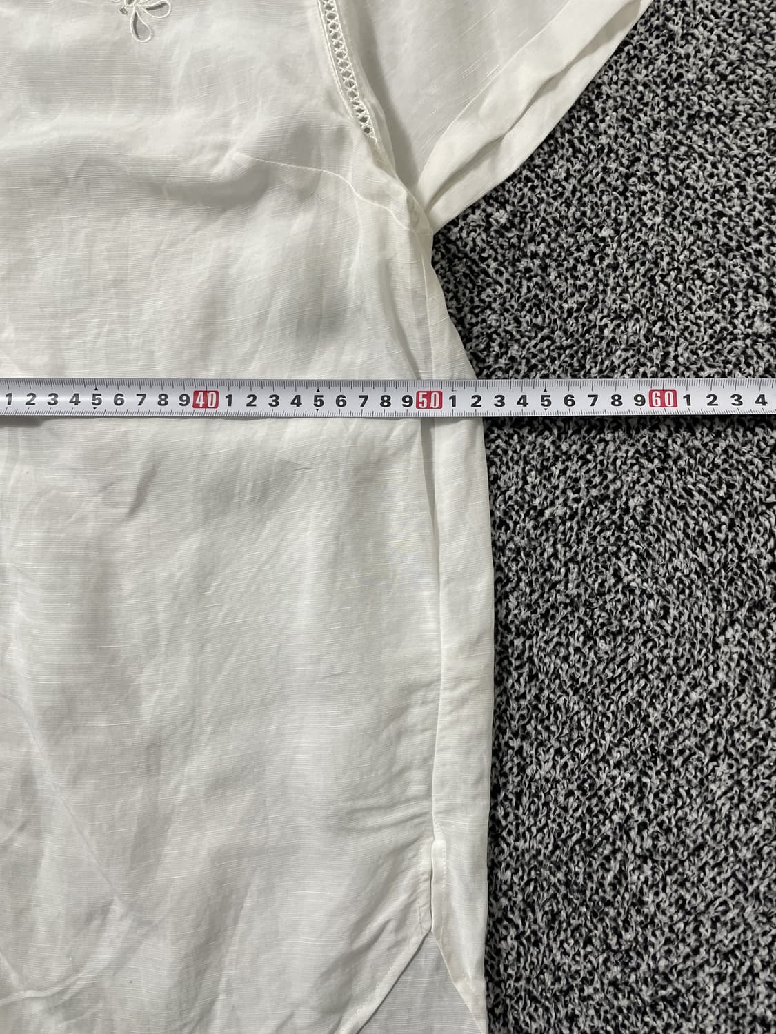 빈티지9. (새상품) SANDRO 산드로 펀칭 시스루 블라우스 모리걸 상품이미지4