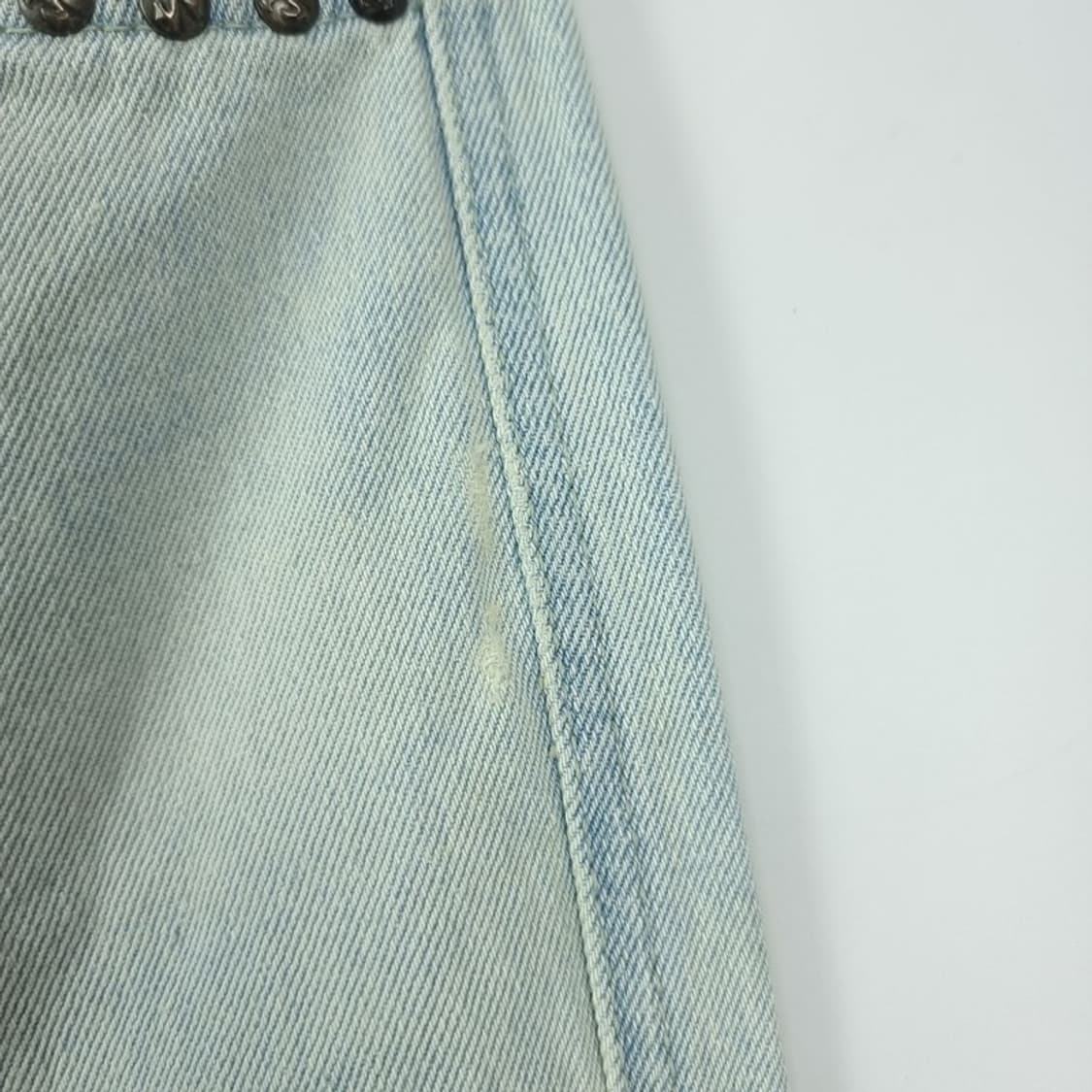 [LEEY YEEL] 아이스워싱 스터드 리벳 와이드 데님팬츠 M19763 상품이미지10