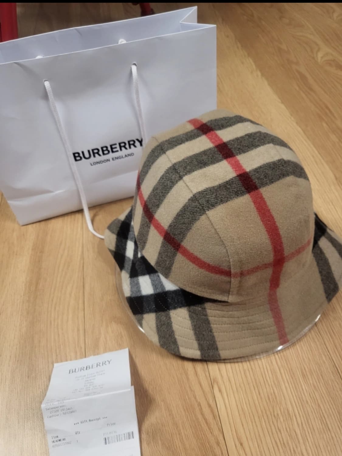 버버리 이그제저레이트 체크 더블 울 버킷햇 
M 상품이미지1