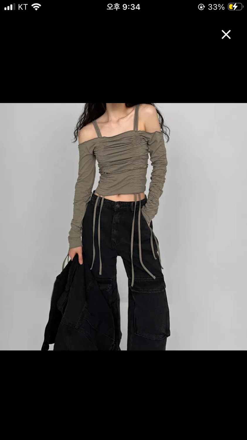 에이블리 셔링 오프숄더티 (미착용) 상품이미지3