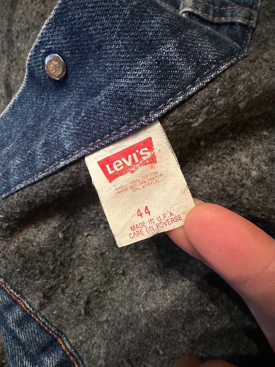 90s USA 빈티지 리바이스 70506 블랭킷 3세대 데님 자켓 상품이미지9