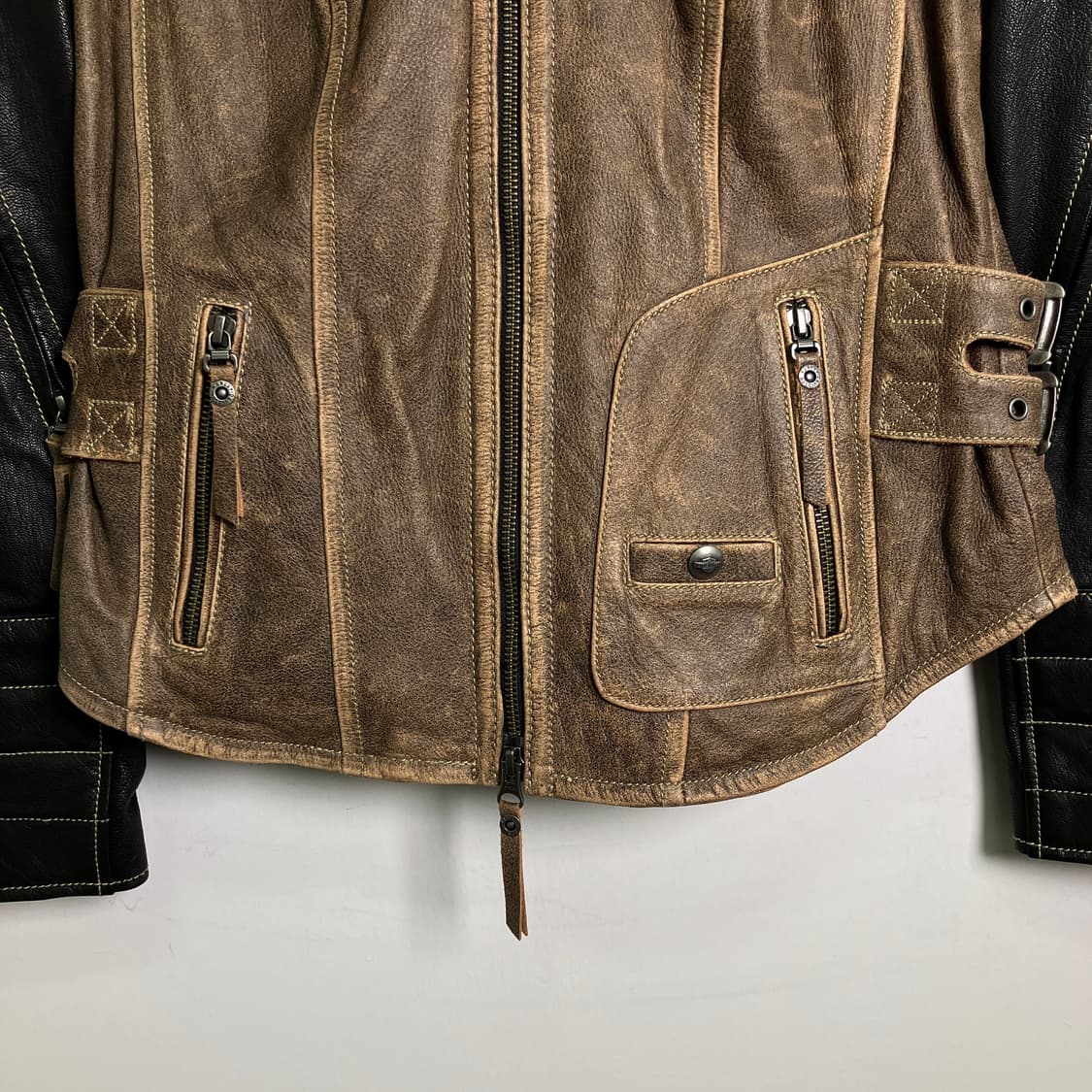 할리데이비슨 우먼스 캐피탈 카우 레더 바이커 자켓 M 상품이미지5