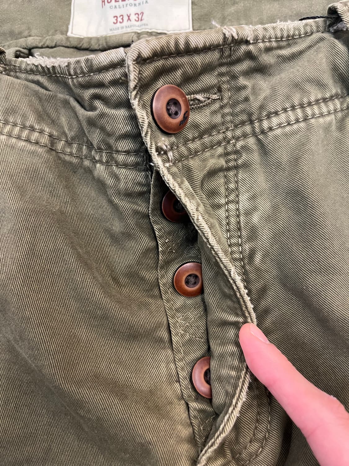 홀리스터 카고 팬츠 카키 33X32 #csz2262 상품이미지4