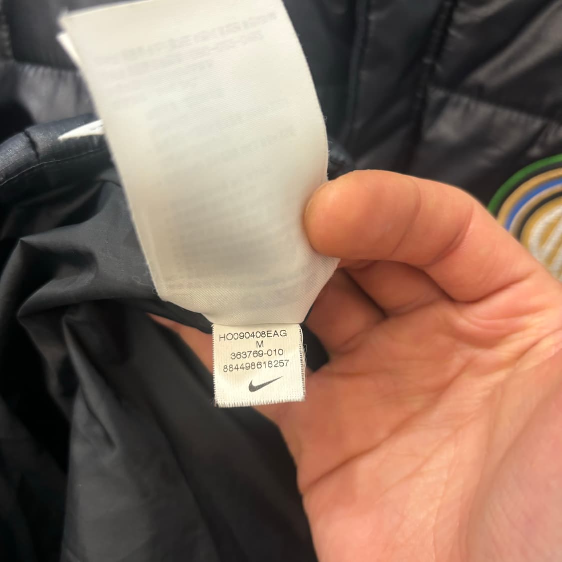 나이키 09-10 인테르 블랙 패딩 자켓 M 상품이미지10