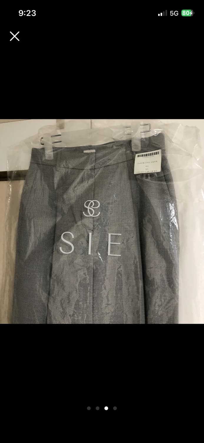 SIE 시에 엘 와이드 트라우저 체크 M 새상품 상품이미지1