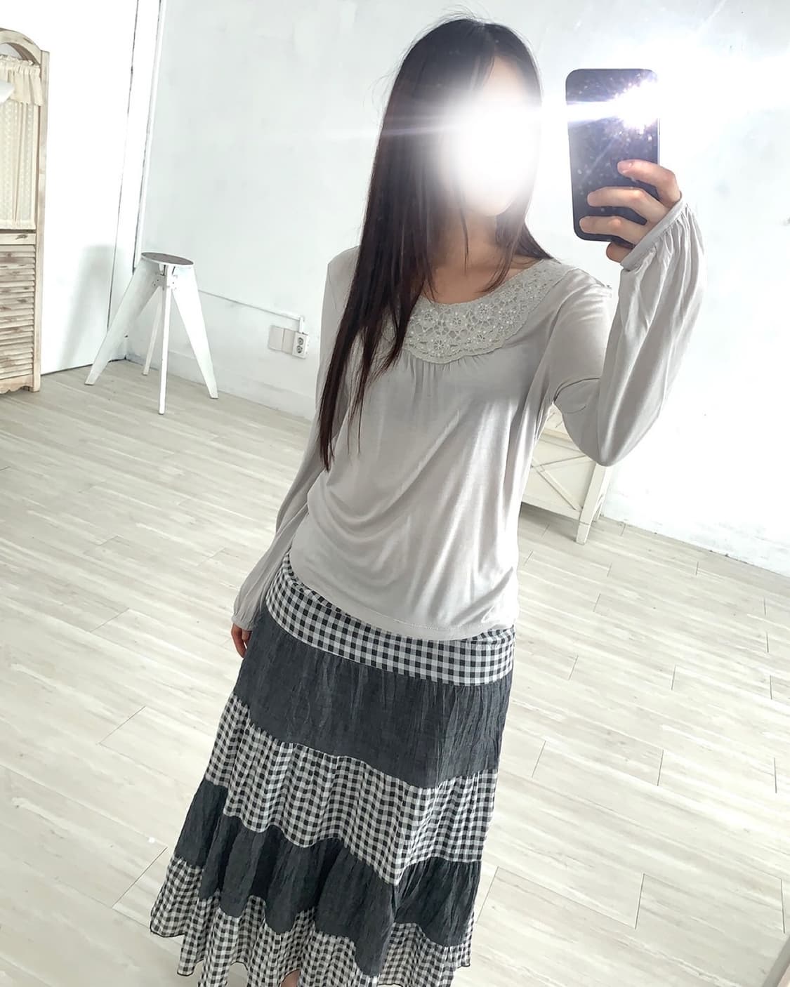 Comme Ca Ism Soft worm-grary long sleeve 상품이미지2