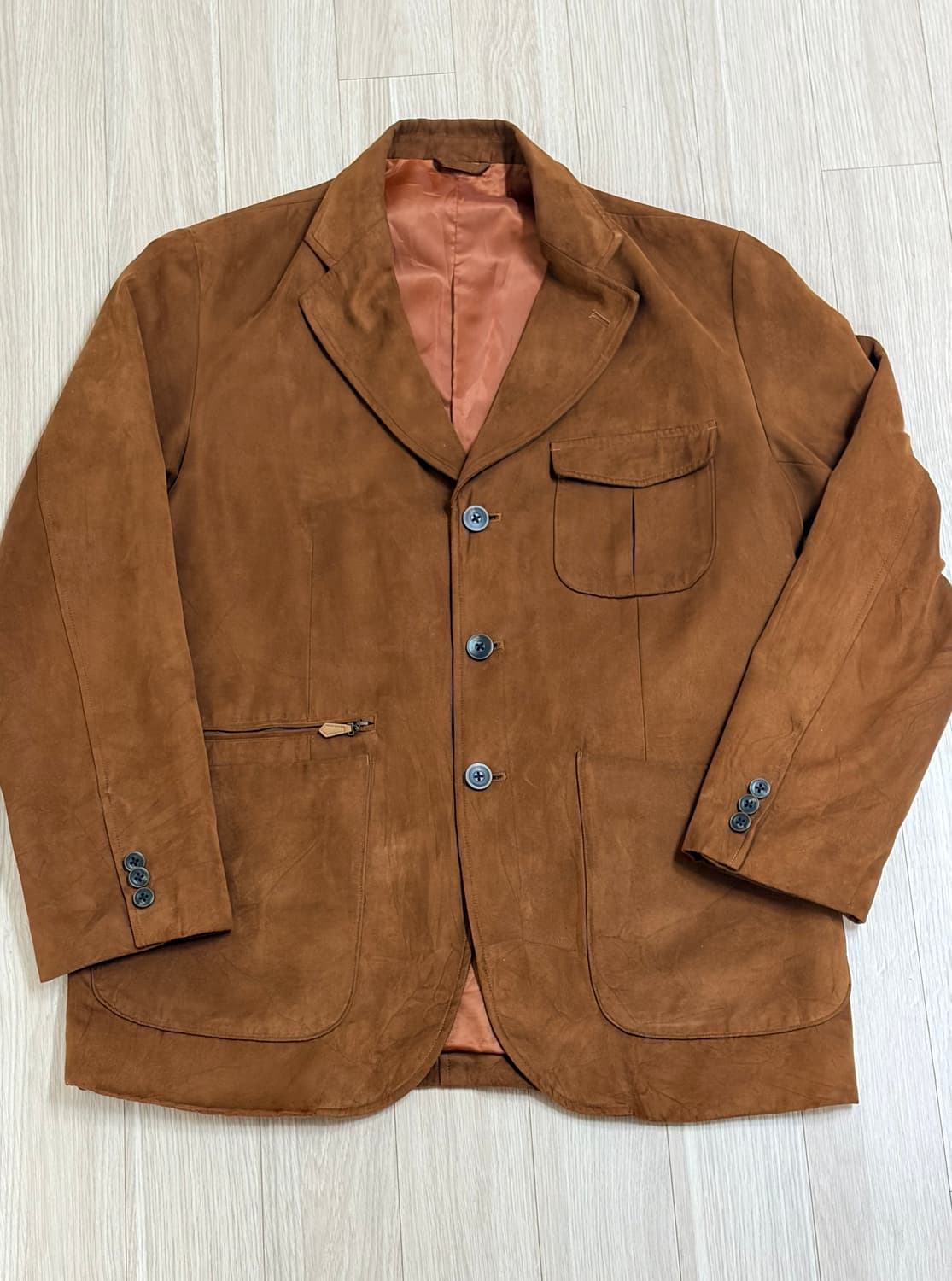 MACCHIO 빈티지 브라운 스웨이드 자켓 상품이미지3