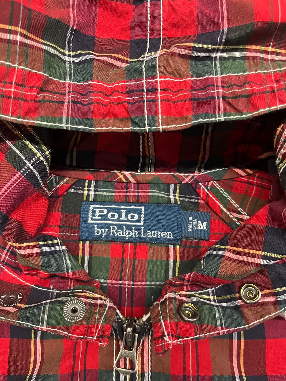 폴로랄프로렌 빅포니 체크 코튼바람막이 M 상품이미지5