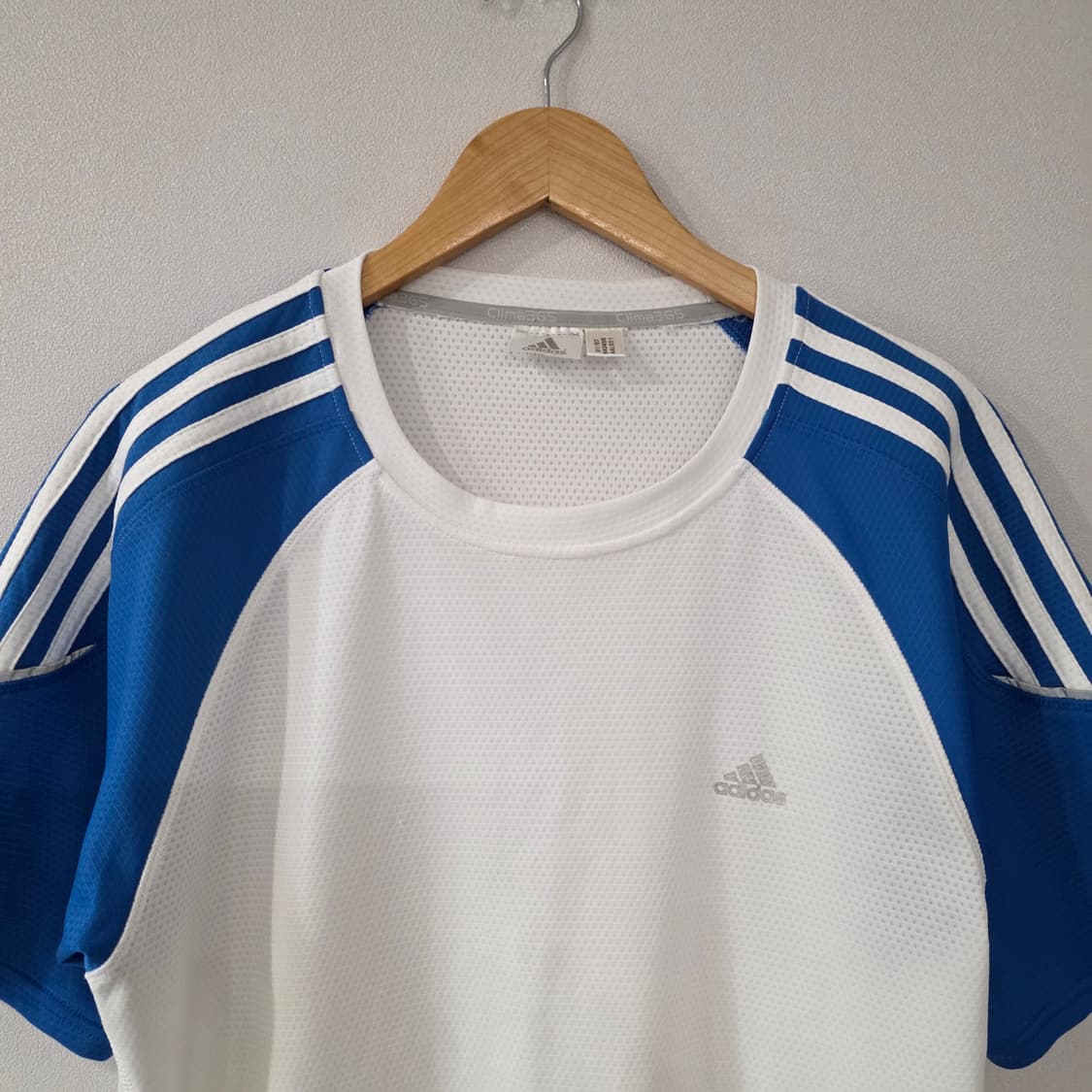 아디다스 흰/파 삼선 반팔 티셔츠 상품이미지3