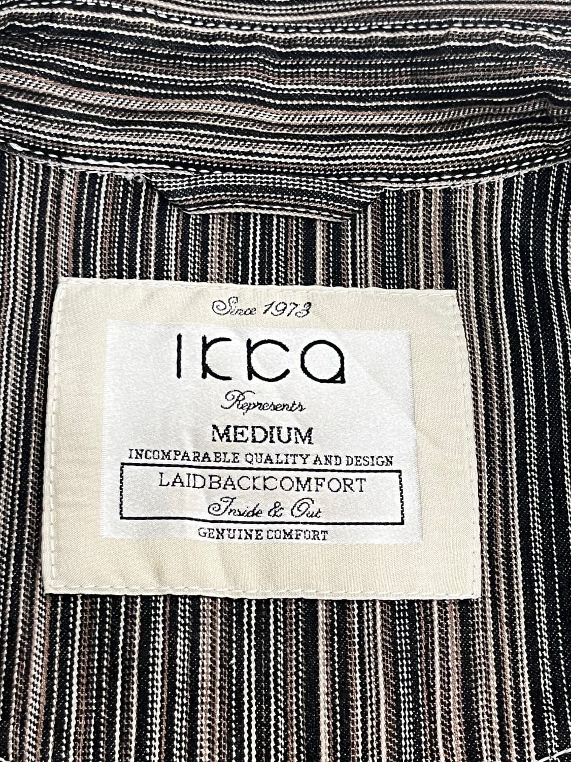 Japan 이카 Ikka 스트라이프 트러커 데님자켓 M 상품이미지8