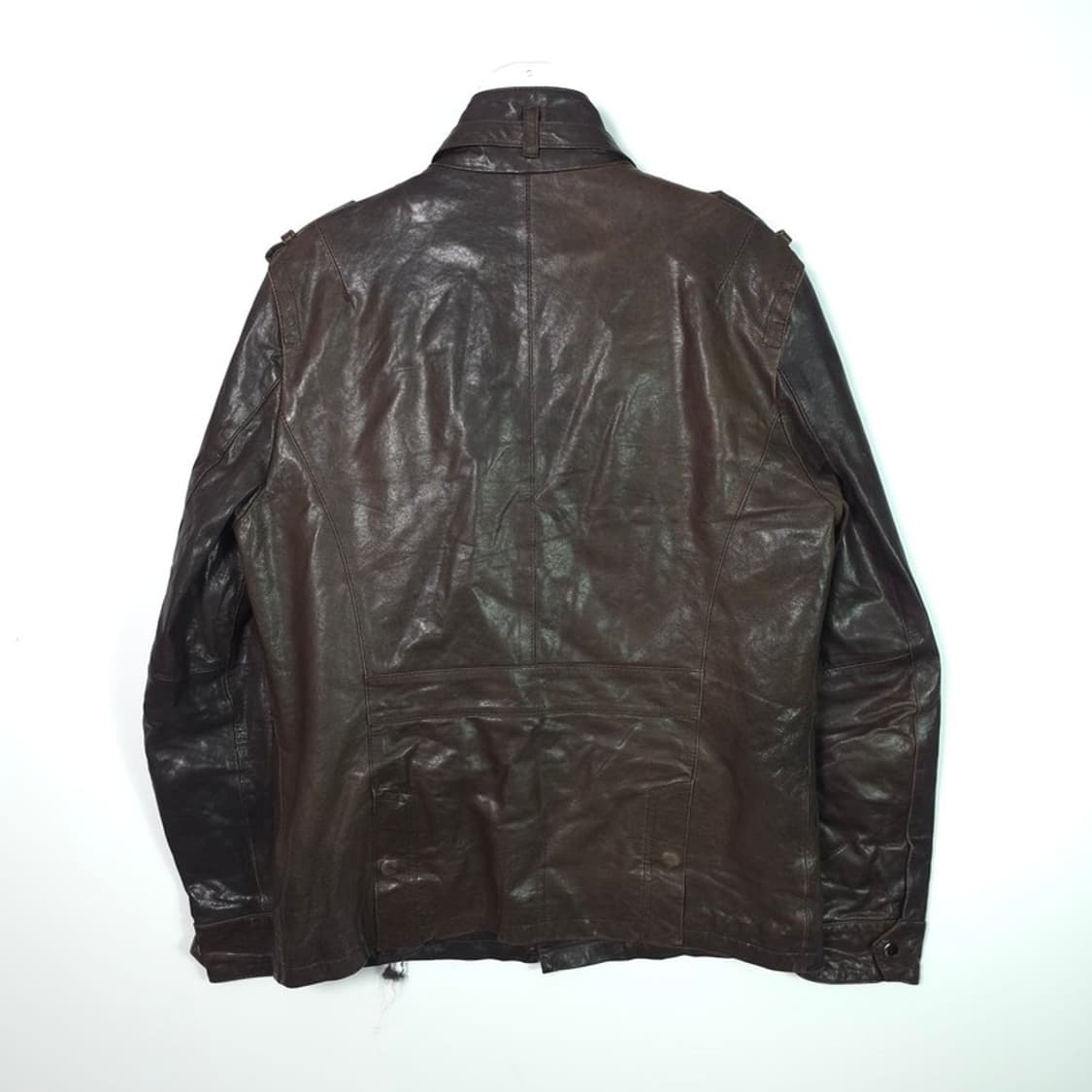 ITLEATHER 딥브라운 크링클 레더 M65 사파리 자켓 XL 상품이미지2