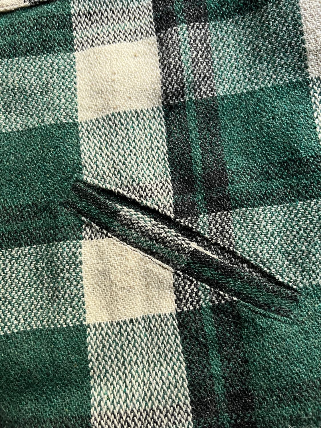 [L]90's Lee 이태리제 퀼팅 라이닝 그린 타탄체크 울 자켓 상품이미지4