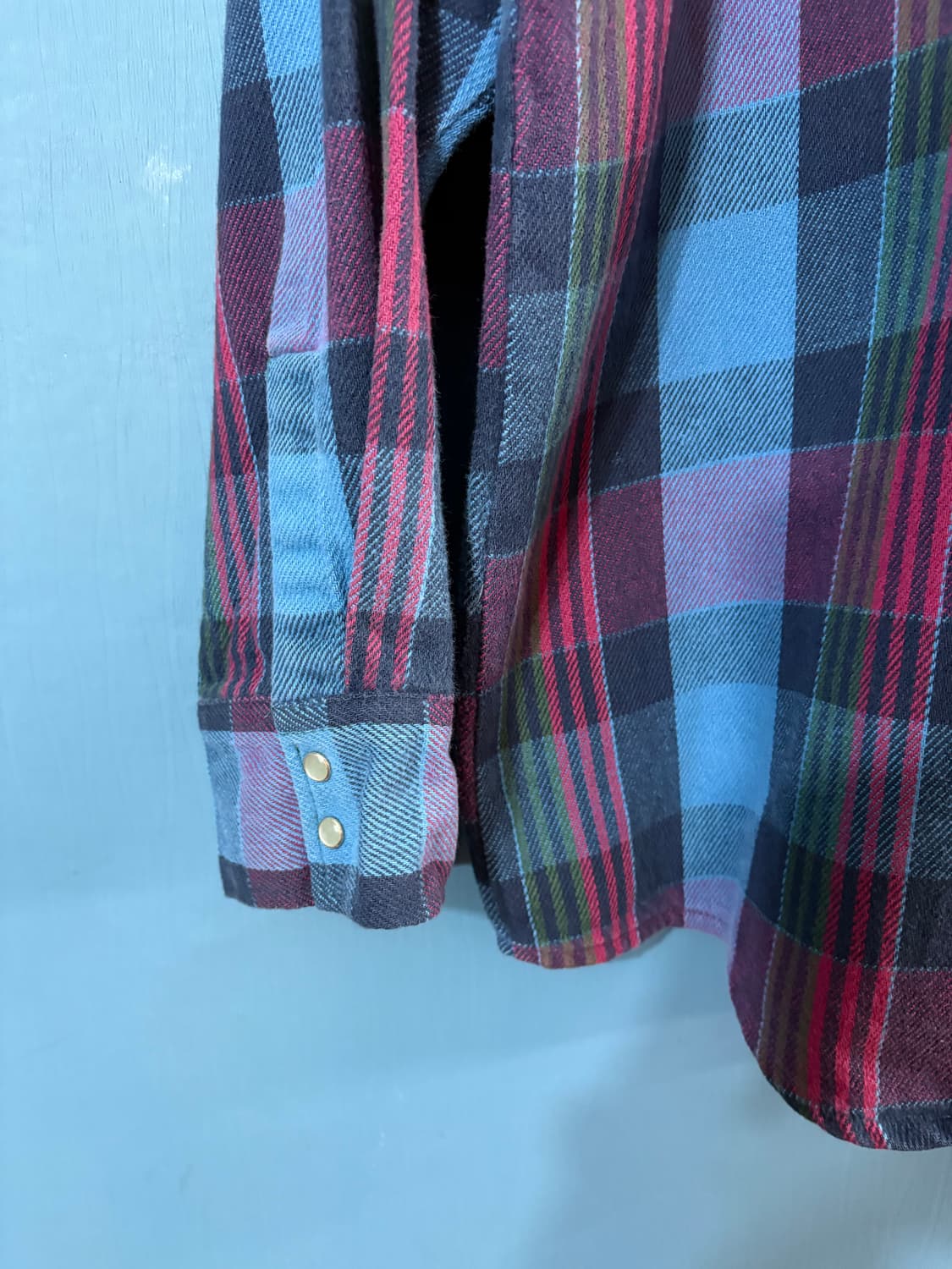 90‘s OshKosh Flannel western Shirt. 상품이미지5