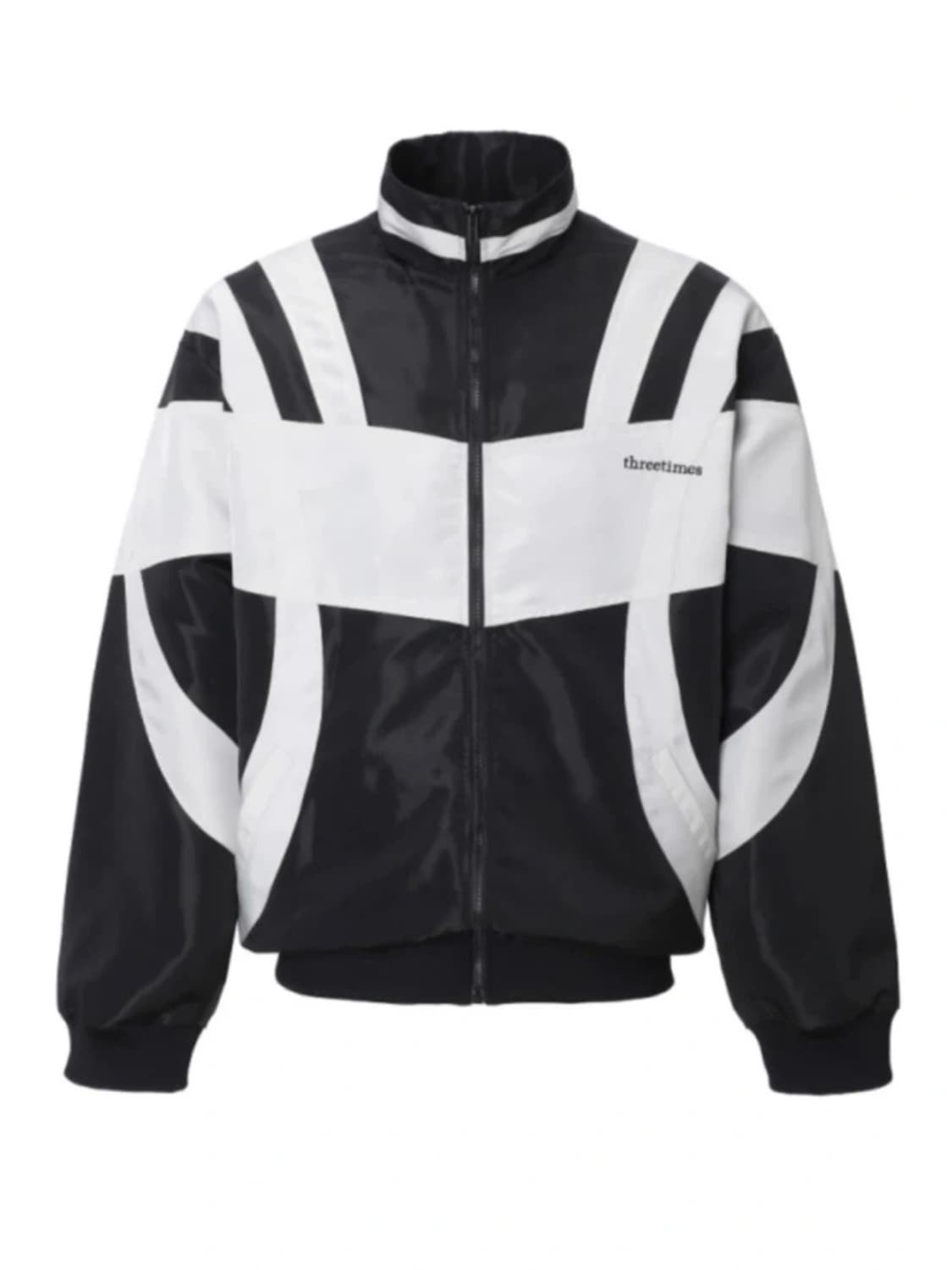 쓰리타임즈 오티스 윈드브레이커 블랙 S / 오버핏 바람막이 otis 상품이미지1