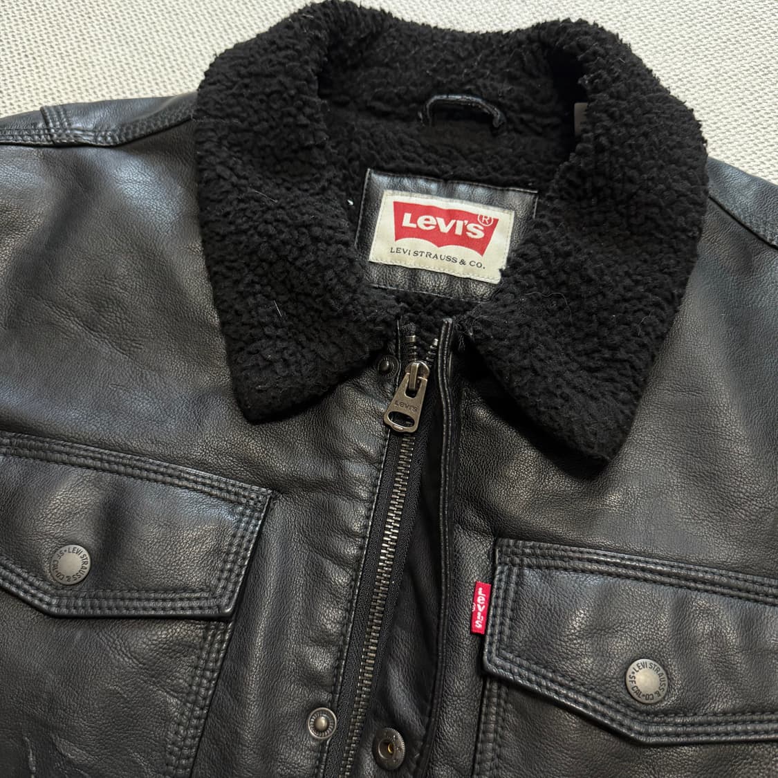 리바이스 레더 쉐르파 자켓 상품이미지3