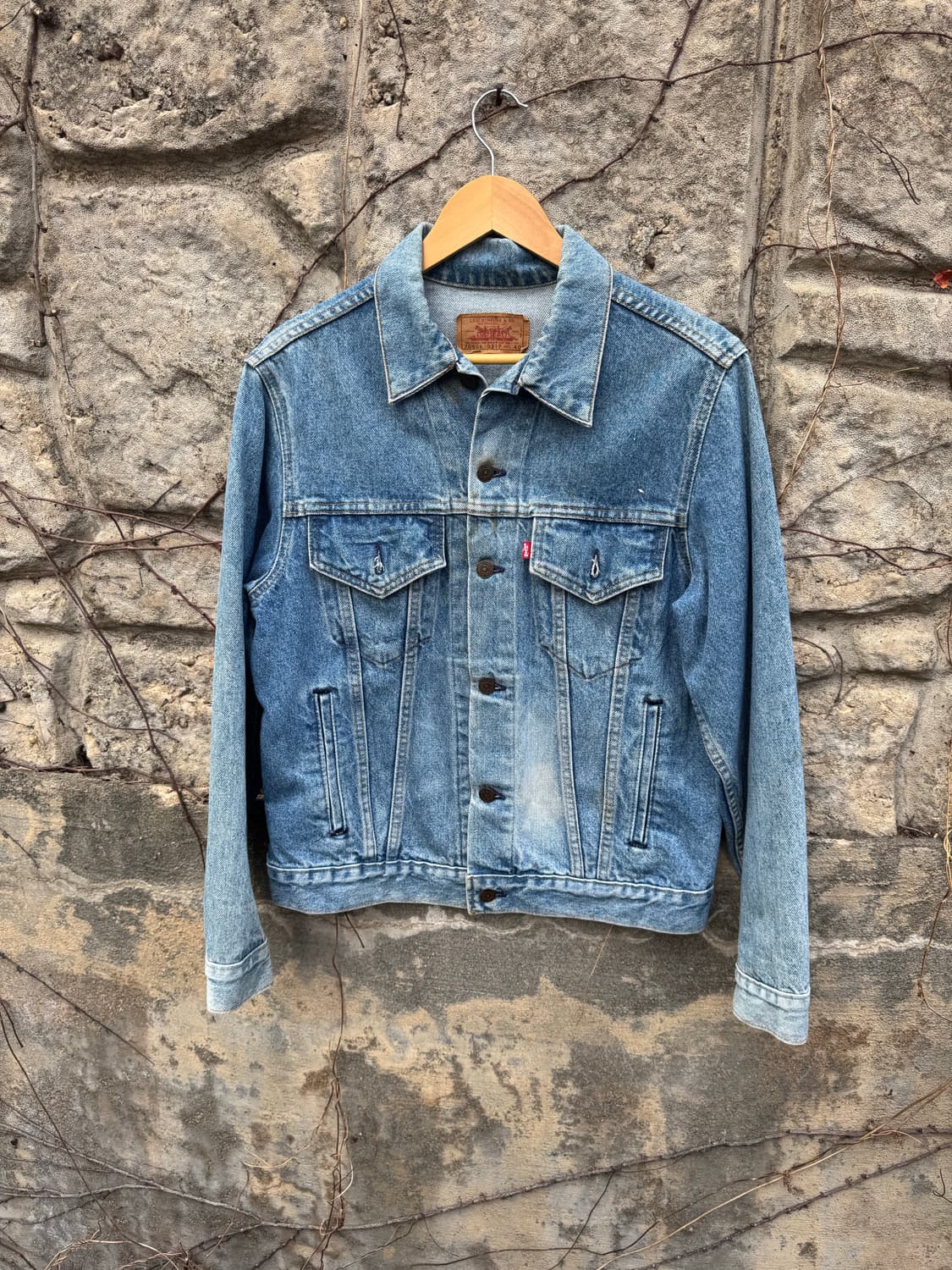 80s 리바이스 빈티지 3세대 워싱 데님 트러커 자켓 40 상품이미지1