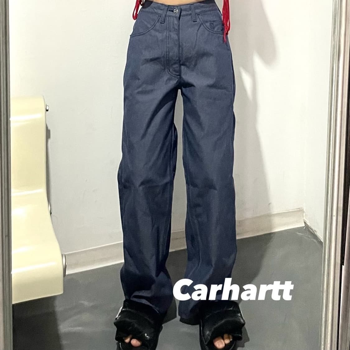 칼하트 하이웨스트 생지 데님팬츠 상품이미지1