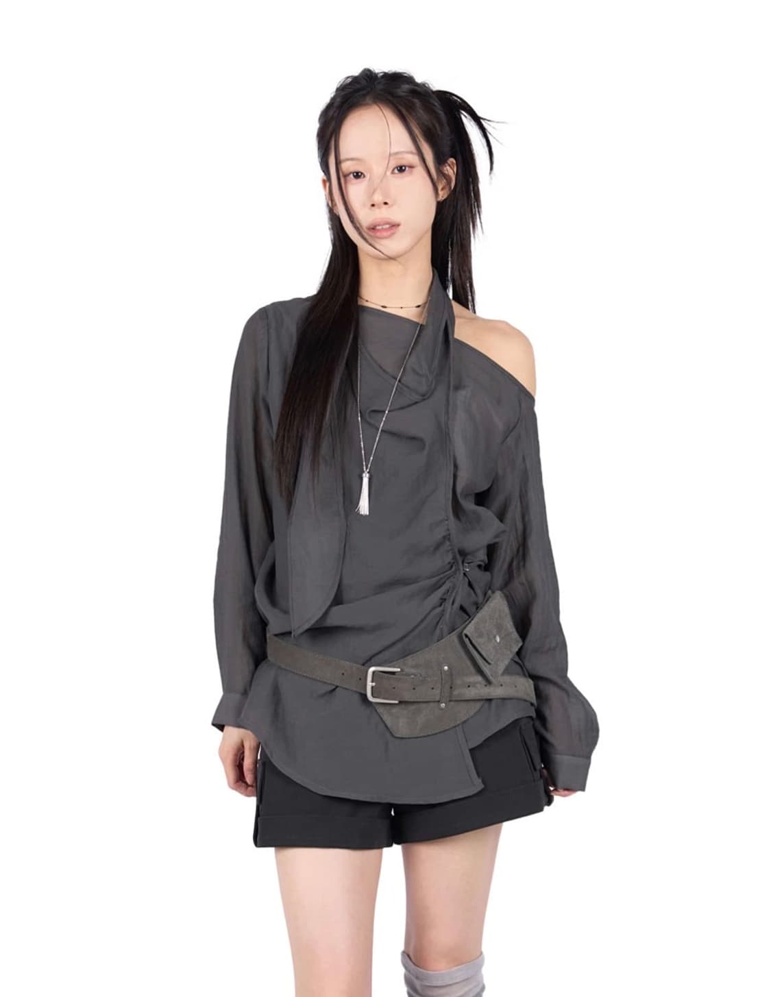 릿킴 랩 블라우스 상품이미지1