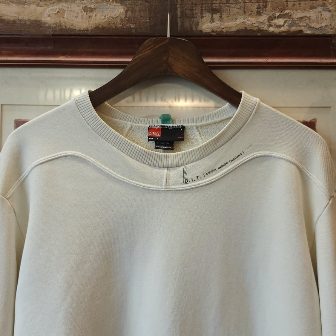 00s 디젤 맨투맨 스웻셔츠 미니멀 스웻셔츠 화이트 L 상품이미지3