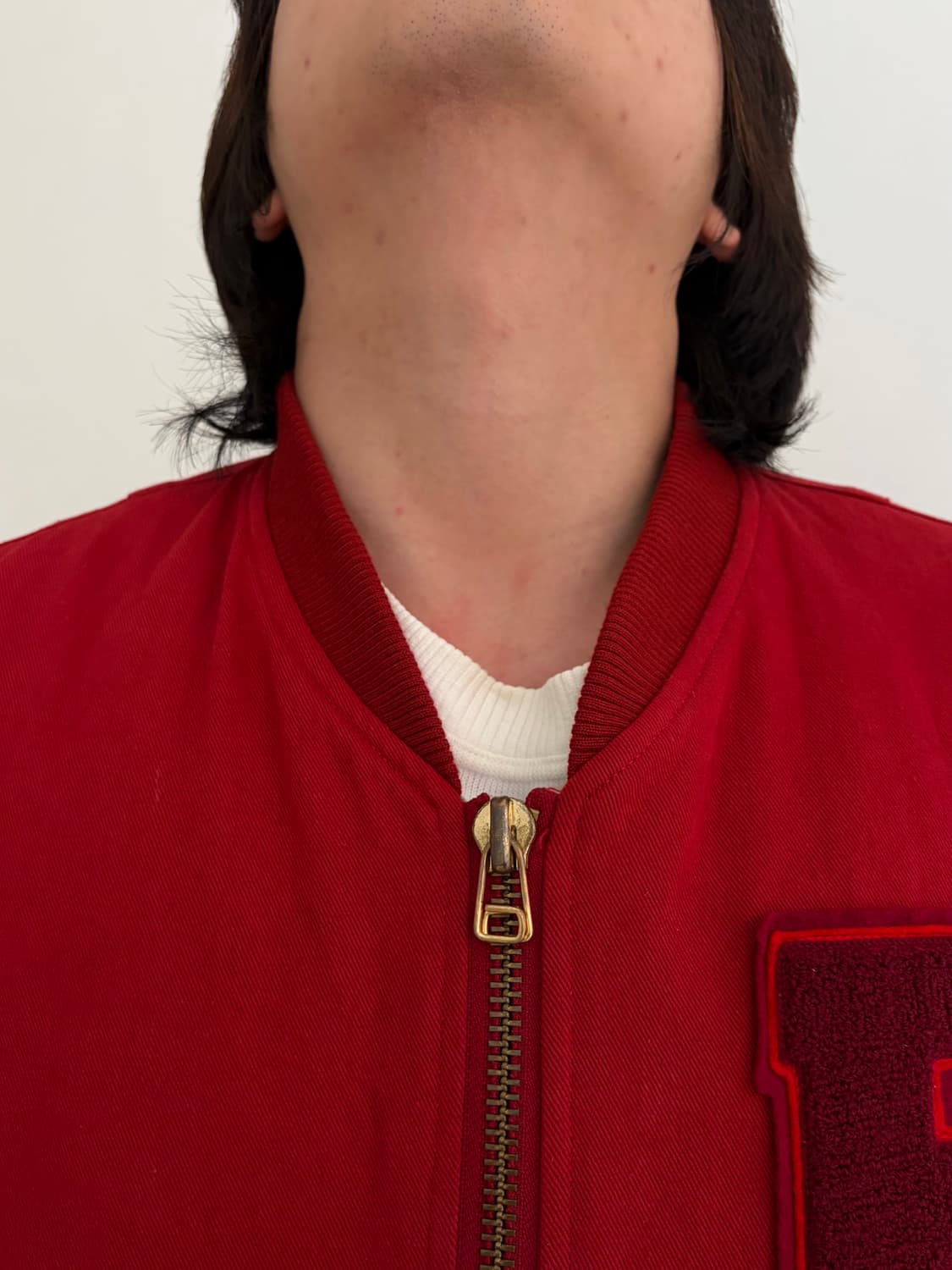 90’s Pink House red patch bomber jacket 상품이미지5