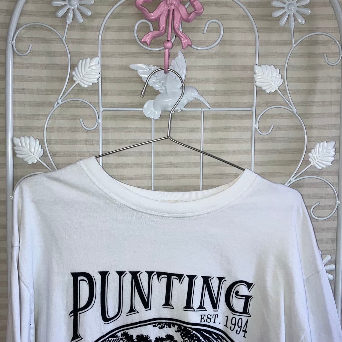 빈티지  레터링 화이트 긴팔 y2k 스트릿 갸루 펑키 458  상품이미지3