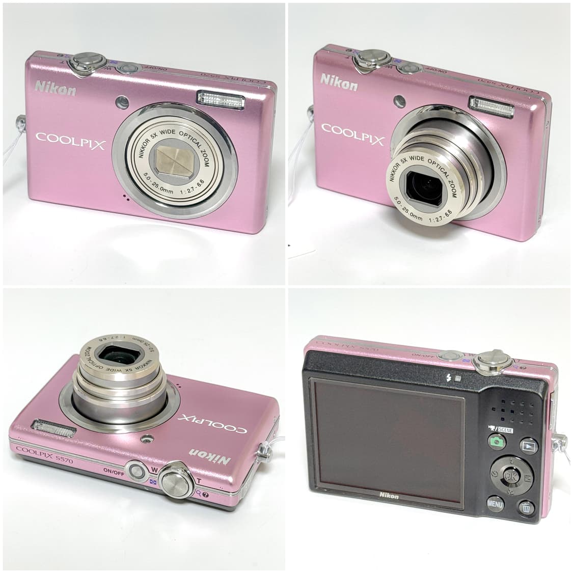 니콘 쿨픽스 S570 베이비핑크 빈티지디카 상품이미지3