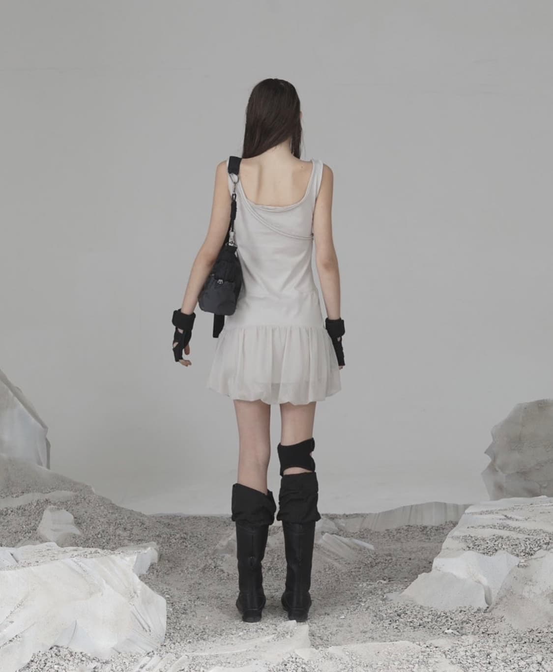 오호스 ojos 더블레이어드 원피스 (beige) 상품이미지2