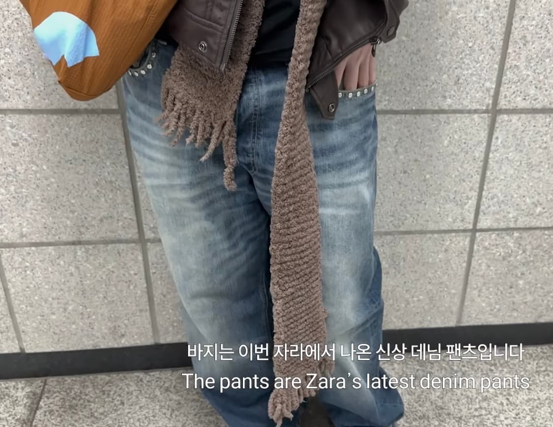 [32] ZARA 자라 스터드 세미 와이드 데님 팝니다 상품이미지6