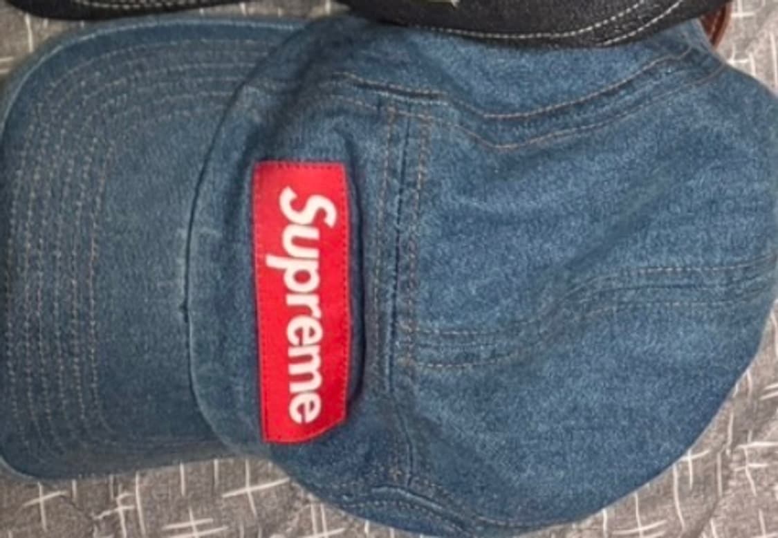 슈프림 워시드 치노 트윌 캠프캡 데님 - 22FW 상품이미지1