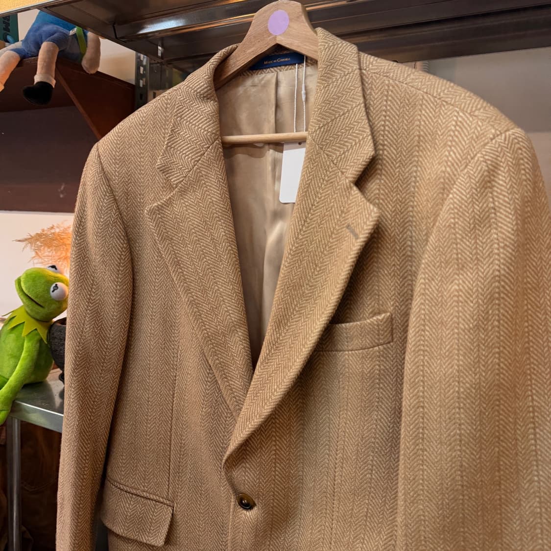 80 90S 폴로 유니버시티 클럽 라인 해링본 블레이저자켓 상품이미지2