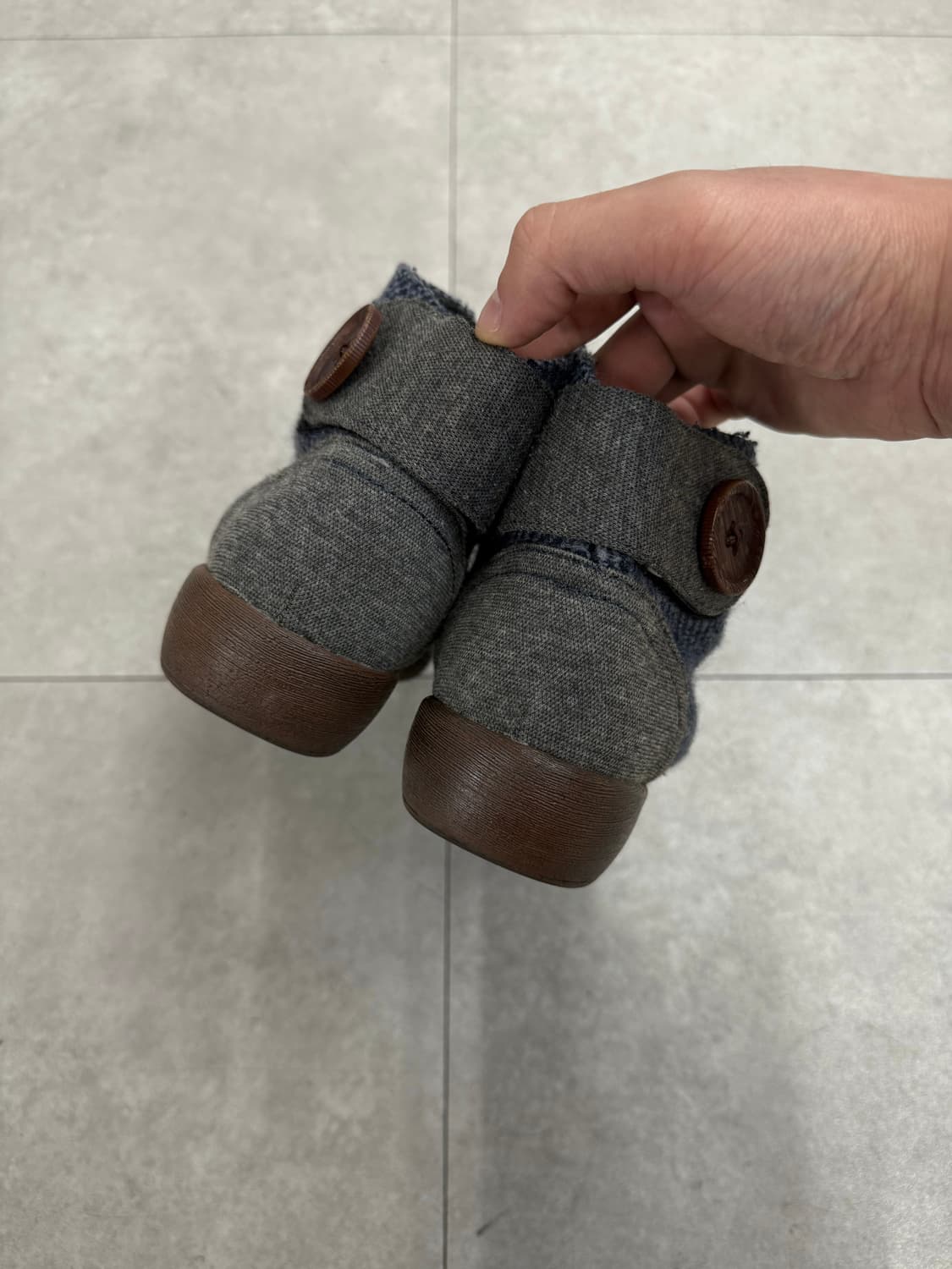 JPN 헤링본 버튼 부츠 상품이미지8