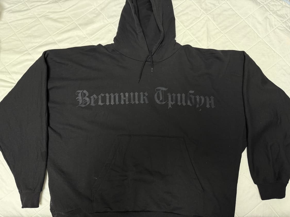 이지 고샤 헤럴드 트리뷴 후드 블랙 사이즈1 yeezy yzy 상품이미지2