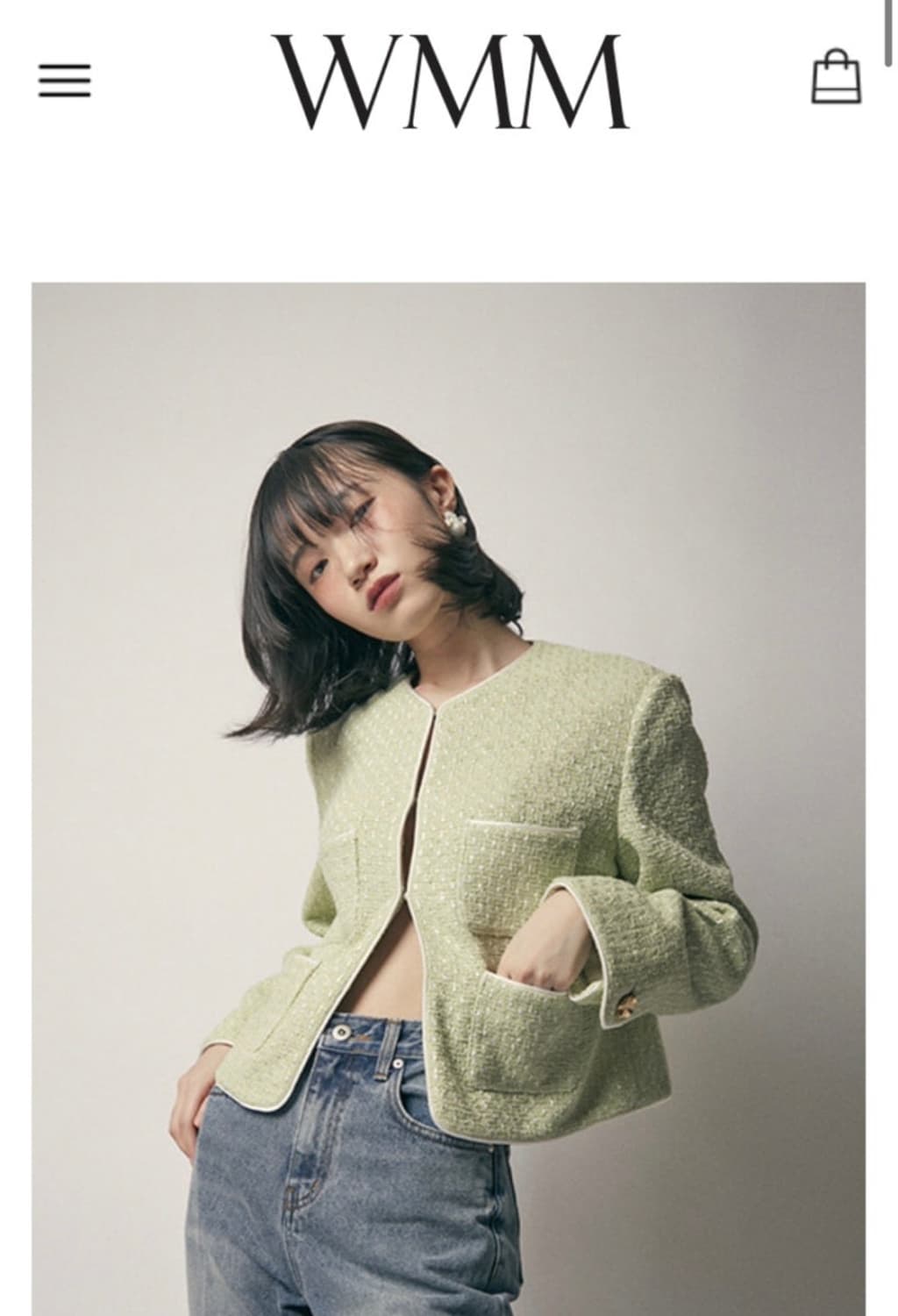 [김고은착용] WMM 으므므 멜론 트위드 자켓 상품이미지4