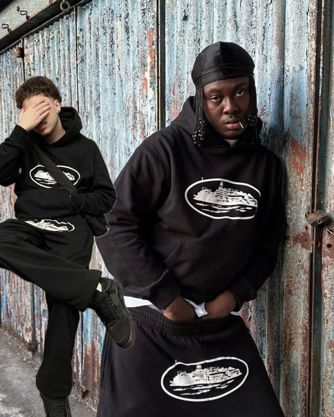 코르테이즈 알카트라즈 블랙후드 기모 S 상품이미지1