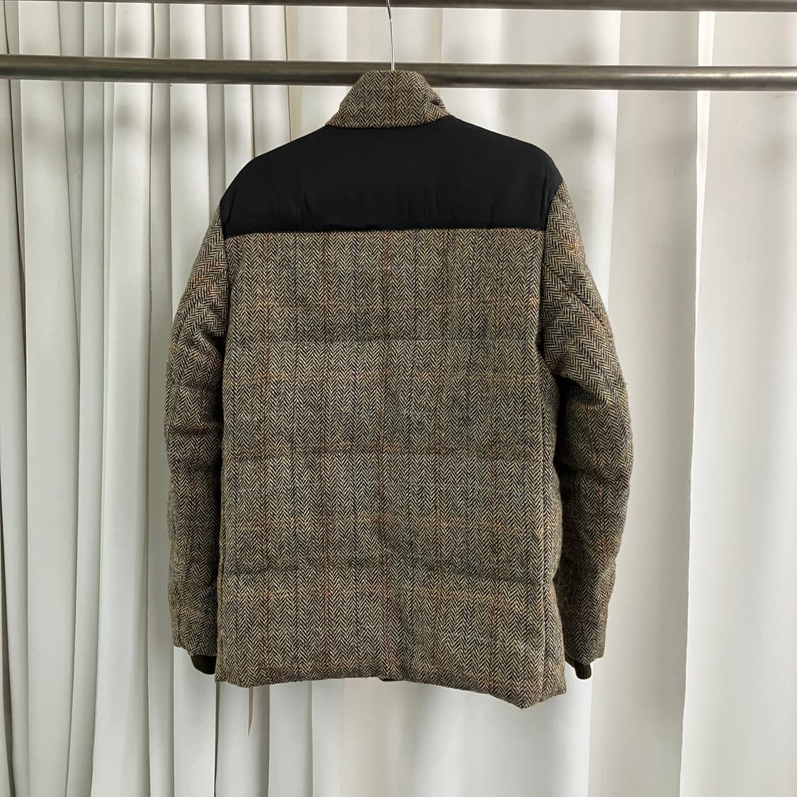 VTG 빈티지 헤링본 해리스 트위드 패딩 점퍼 M 상품이미지2
